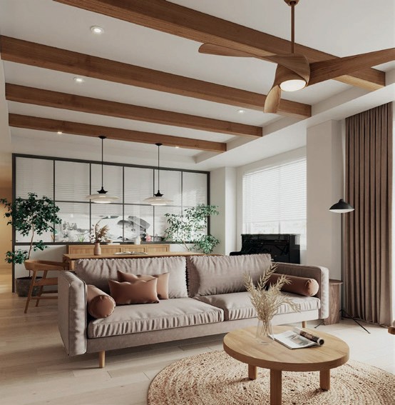 Sakura Enclave living room interior render